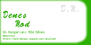 denes mod business card